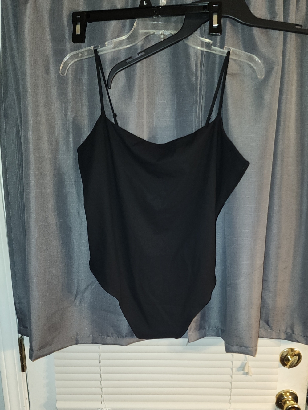 Athleta Black Cami Bodysuit with Slim Straps